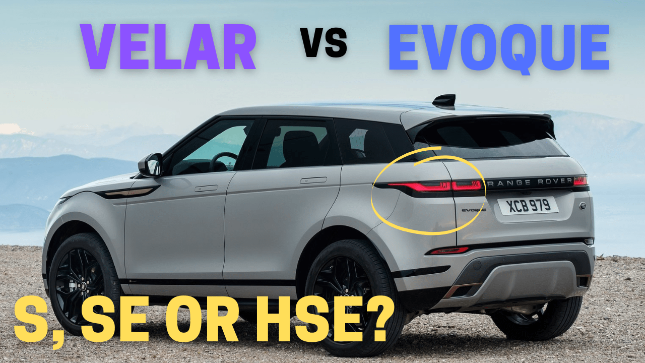 This is an image of the Range Rover Evoque vs Velar
