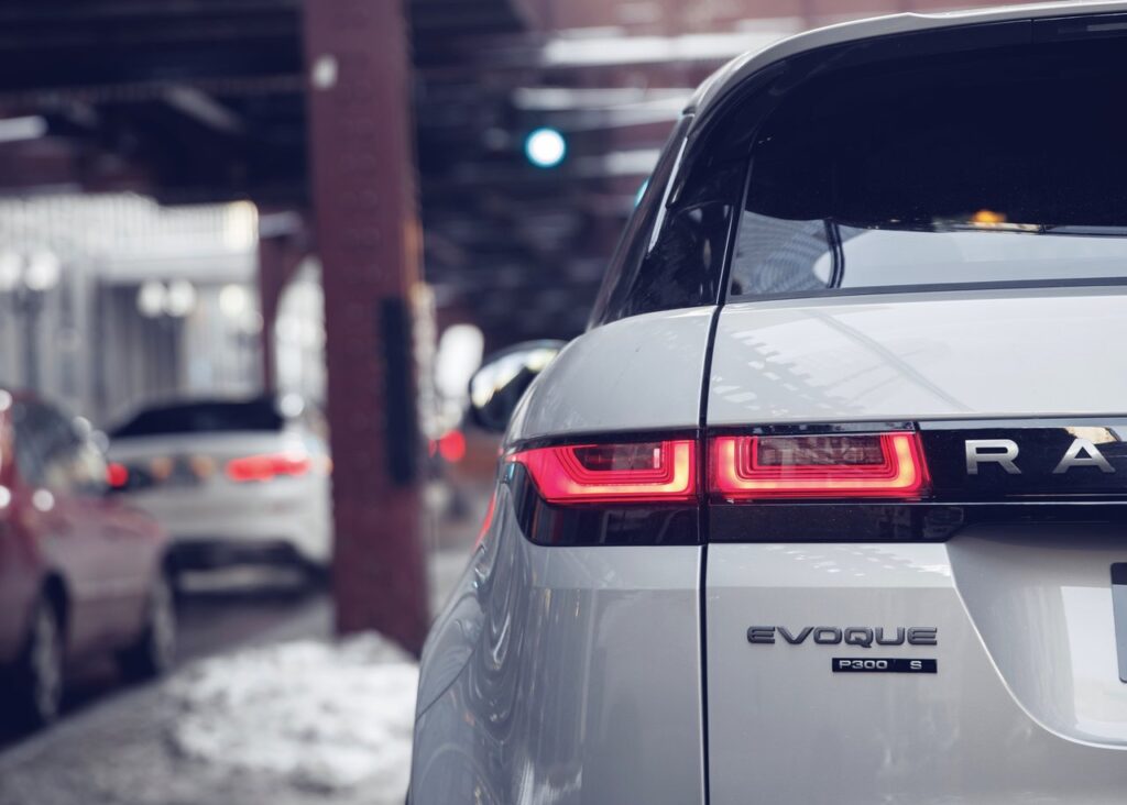 This is an image of a Land Rover Range Rover Evoque rear LED lights