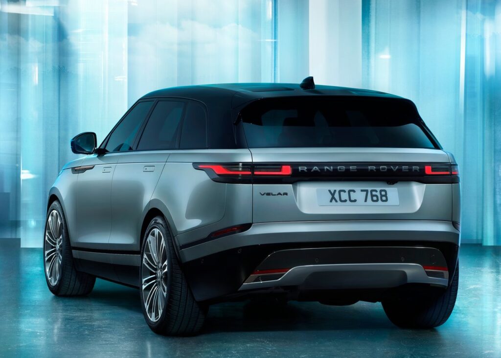 This is an image of a Land Rover Range Rover Velar from the back