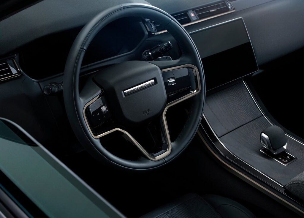 This is an image of a Land Rover Range Rover Velar from the interior