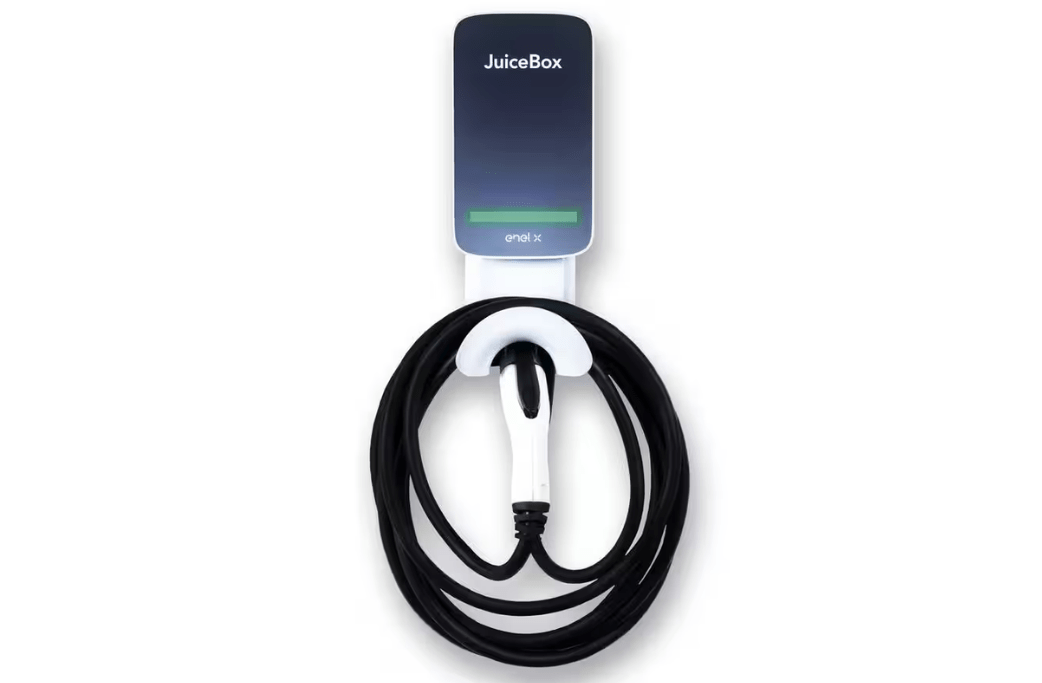 This is a picture of the JuiceBox 40A EV Wall Charger. Juicebox EV Charger Review