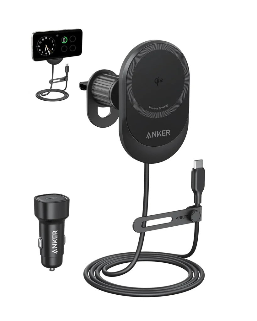 This is an image of the Anker PowerWave Wireless Car Charger