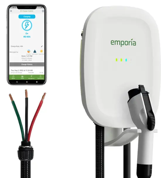 This is an image of the Emporia EV Charger Hardwired