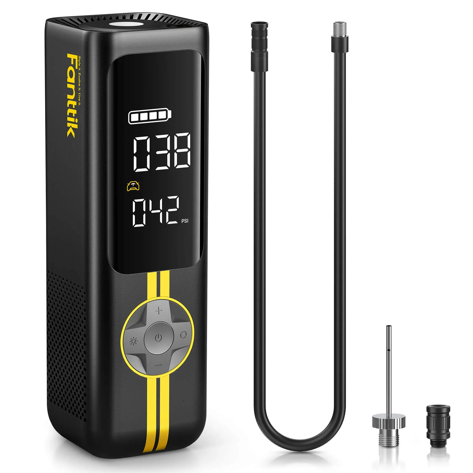 This is an image of the Fanttik X8 APEX Tire Inflator​, one of the top 10 tire inflators in our ultimate guide