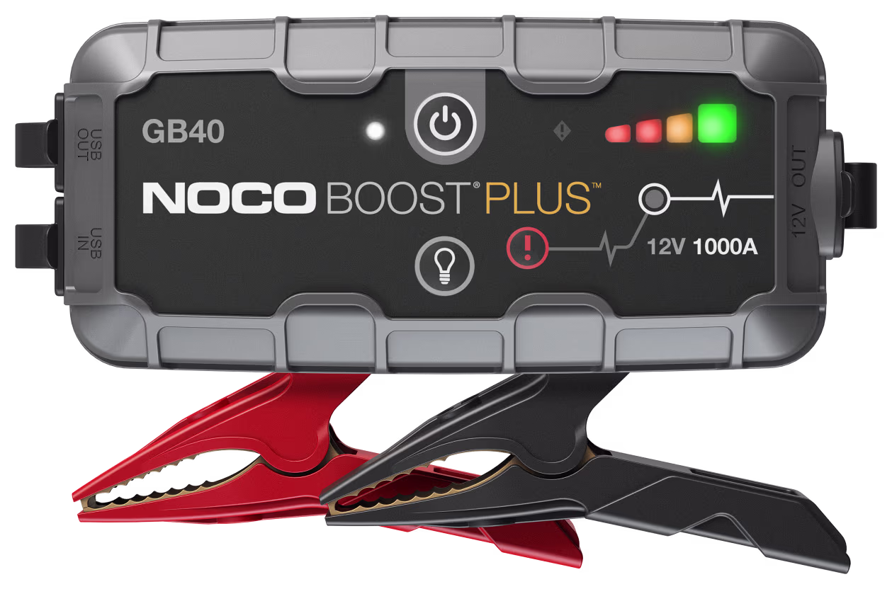 This is an image of the Noco Boost Plus GB40, one of the best portable jump starters in 2024