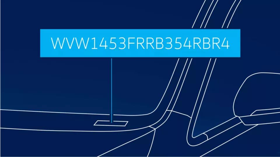 This is an image of the Volkswagen VIN Location