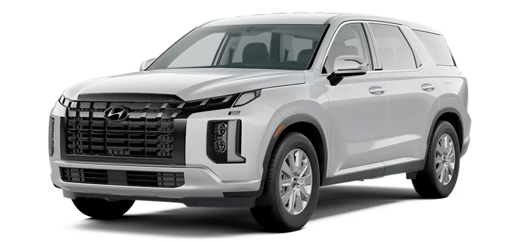 This is an image of a white Hyundai Palisade for an article on Hyundai VIN decoders