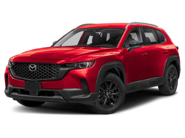 This is an image of a red Mazda CX-50