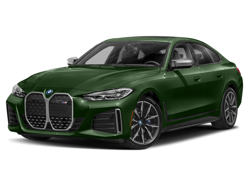 This is an image of a green BMW i4