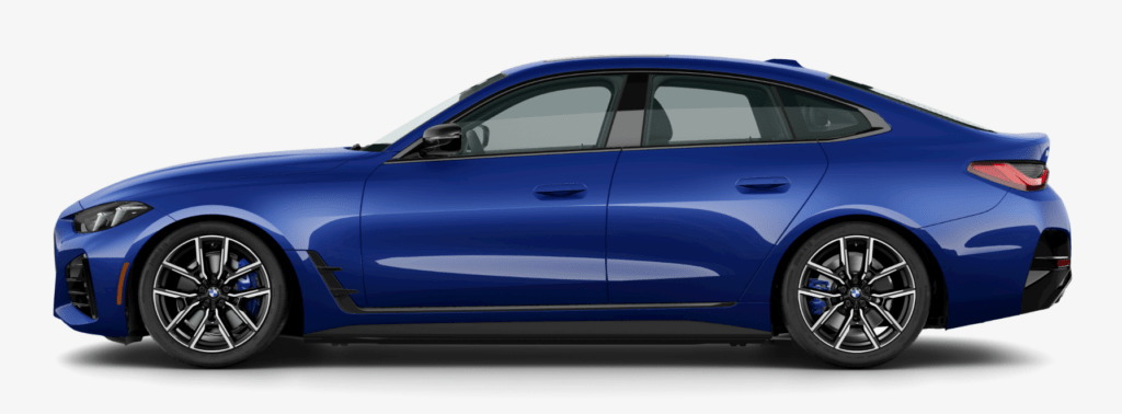 This is a picture of the BMW i4 from the side