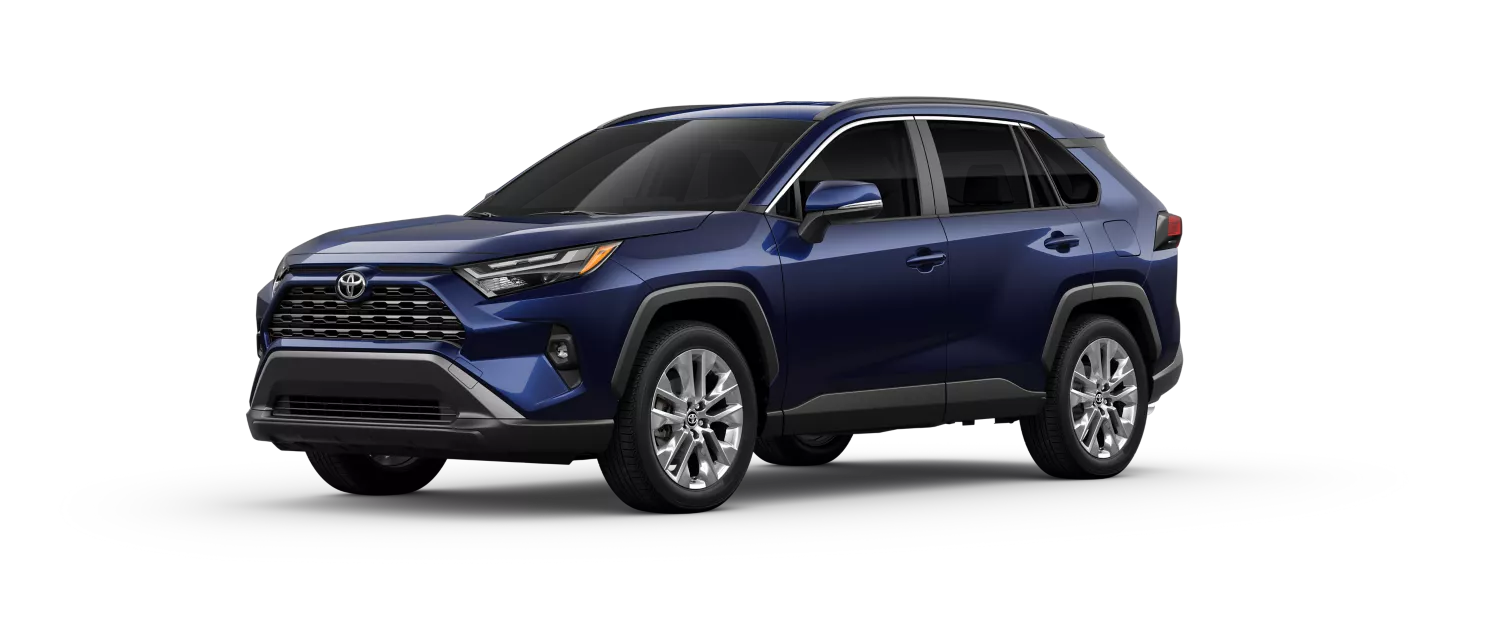 This is an image of a blue Toyota XLE Premium