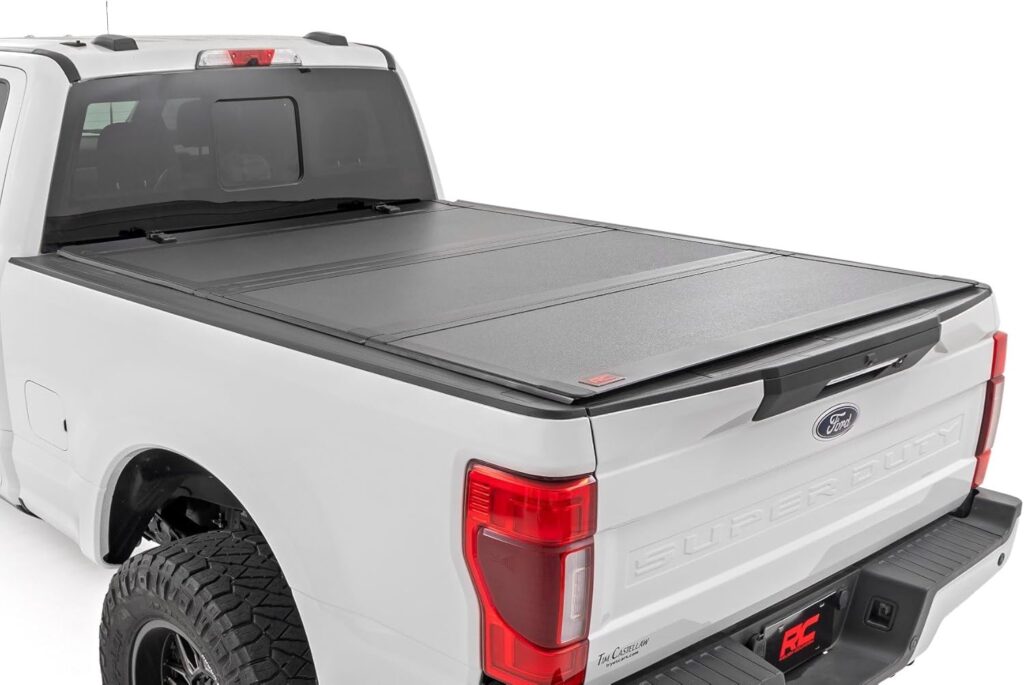This is an image of the Rough Country Hard Tonneau Cover for the Ford F250
